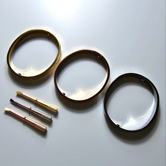 Brand New Bracelets with 3 Screwdrivers Love Bangles Set of 3 - Picture 2 of 4